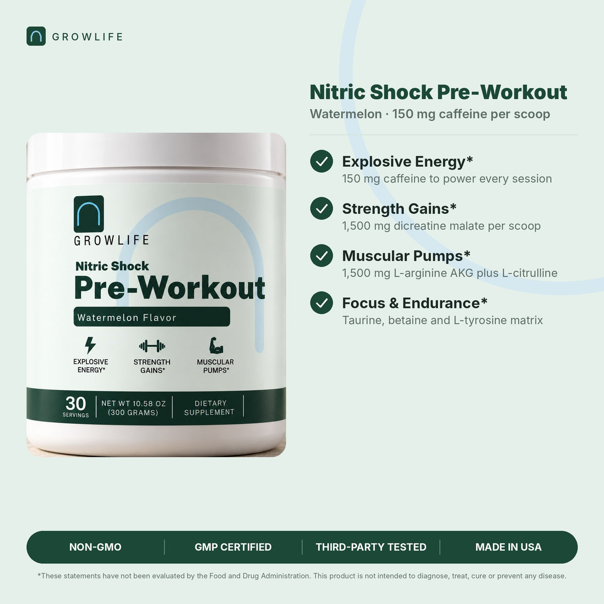 Nitric Shock Pre-Workout (Watermelon)